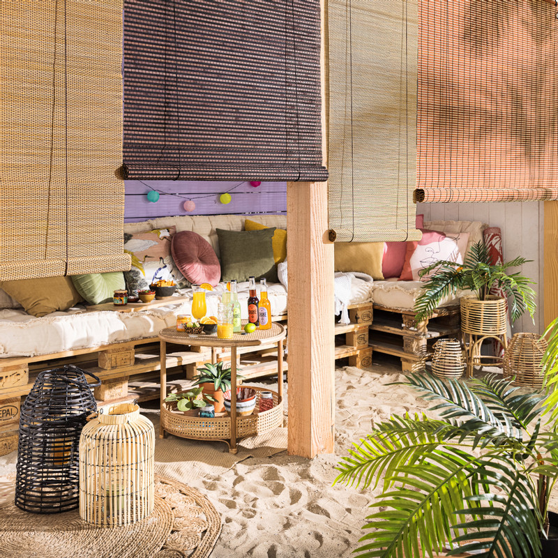 Bamboe rolgordijn - naturel - 90x180 cm