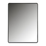 Spiegel metalen frame - zwart - 74x55 cm