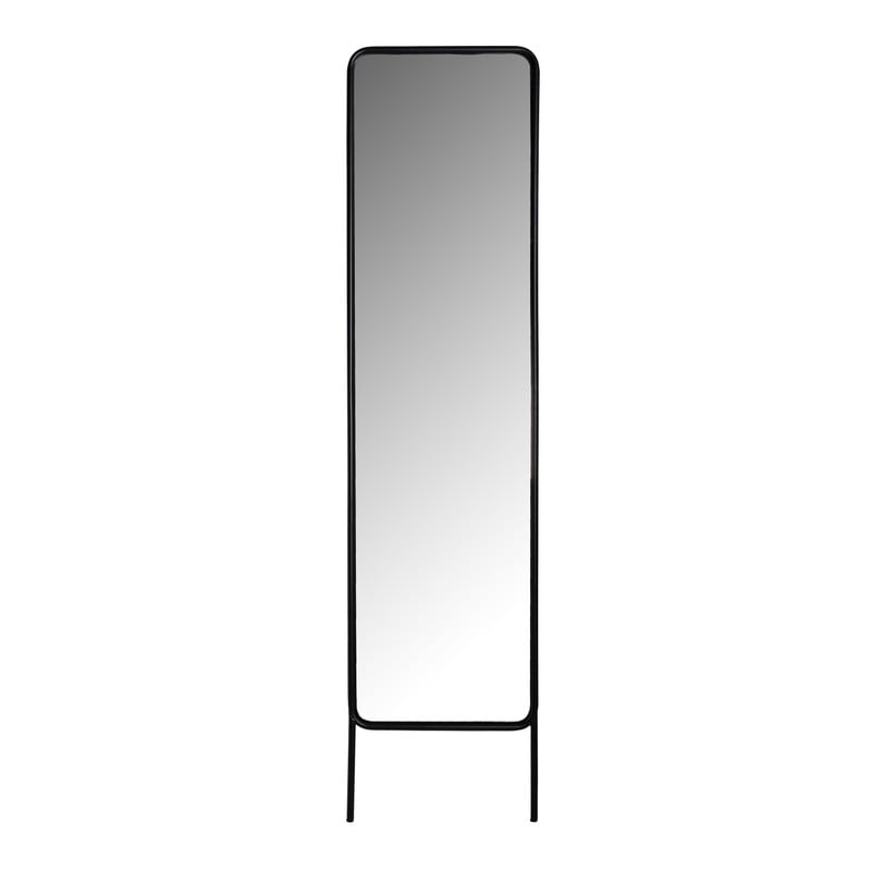 Passpiegel metaal - zwart - 132x37.5x46 cm