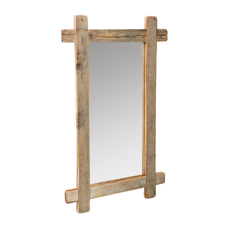 Spiegel steigerhout lijst - 55x90 cm - bruin