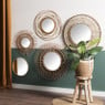 Spiegel met rotan lijst - ø60 cm
