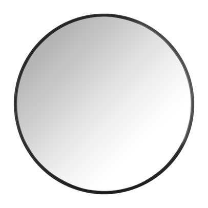 vitaliteit Typisch warmte Spiegel rond met metalen lijst - diameter 60 cm | Xenos