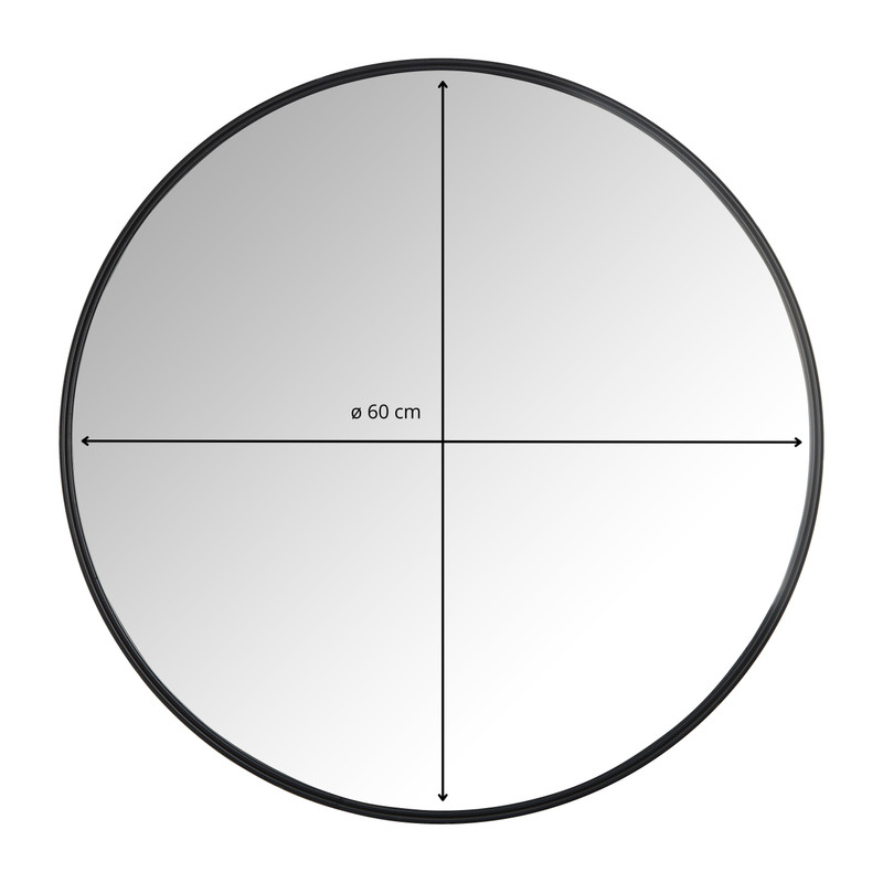 attribuut Wizard Elasticiteit Spiegel rond met metalen lijst - diameter 60 cm | Xenos