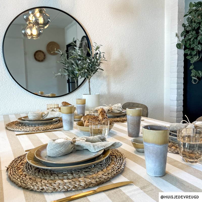 Ronde spiegel - ø60 cm - metalen lijst