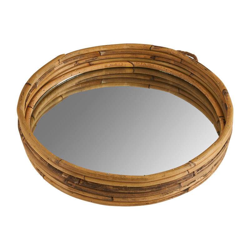 Spiegel in rotan frame - ø30 cm 