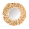 Spiegel met raffia rand - ø55 cm 