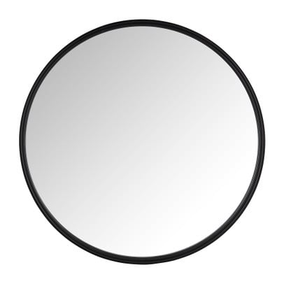 Gewend Minimaliseren berouw hebben Spiegel rond met metalen lijst - zwart - ø30 cm | Xenos
