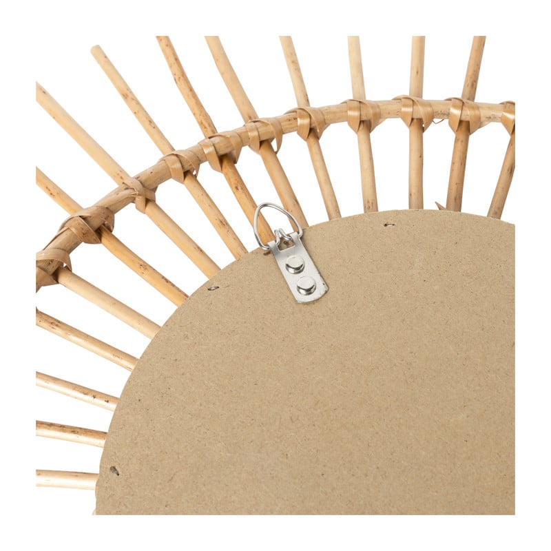 Zonnespiegel met rotan rand - ø55 cm 