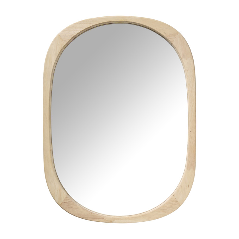 Spiegel ovaal - bruin - 37x50 cm