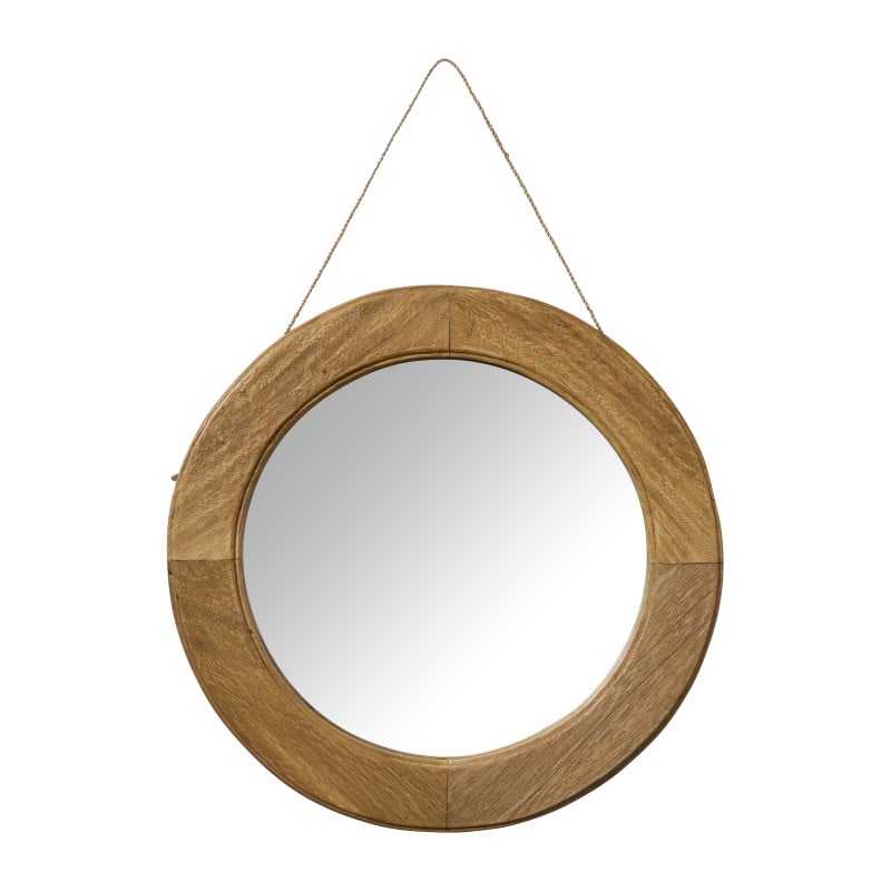 Spiegel mahoniehout - bruin - ø60 cm