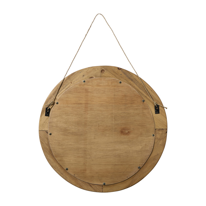 Spiegel mahoniehout - bruin - ø60 cm