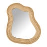Spiegel rotan organisch - bruin - 60x47 cm