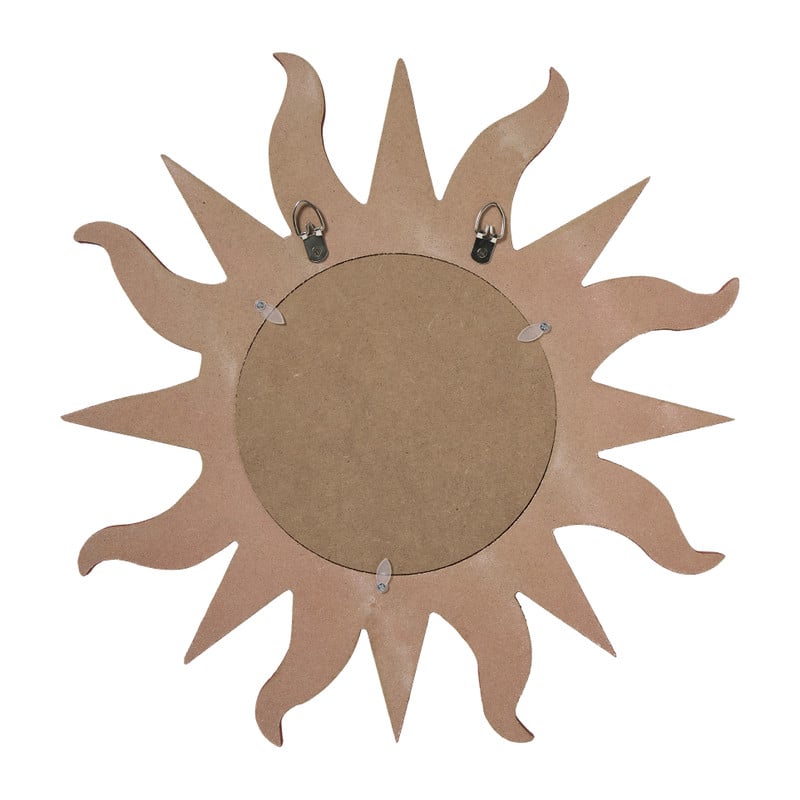 Spiegel zonnetje - koraalrood - ø36.5 cm