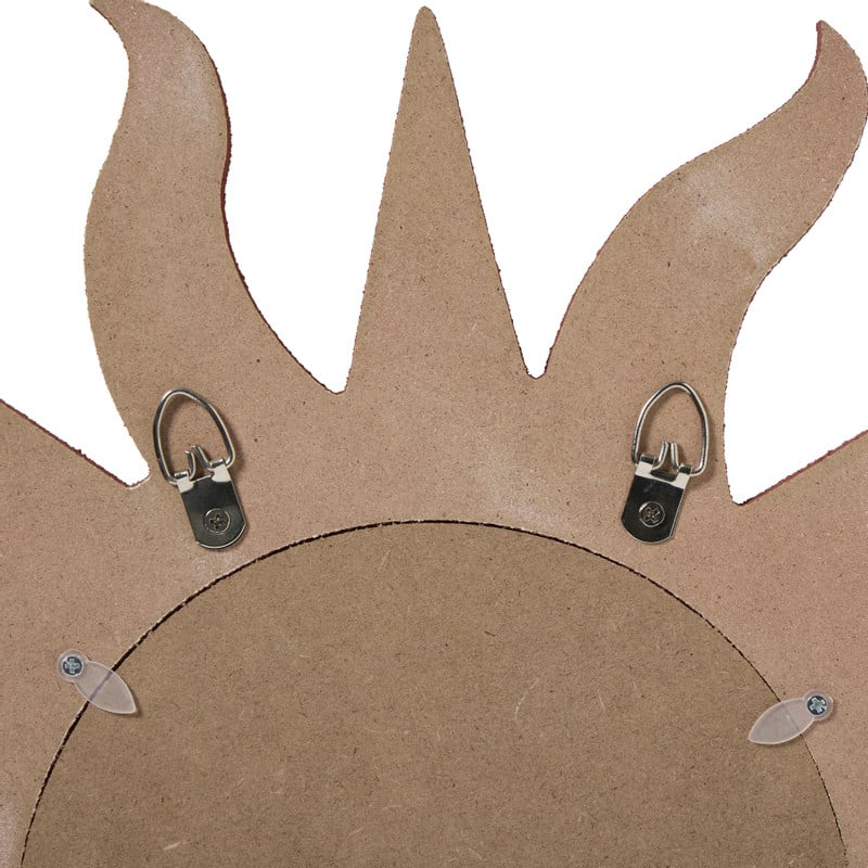 Spiegel zonnetje - koraalrood - ø36.5 cm