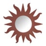 Spiegel zonnetje - koraalrood - ø36.5 cm