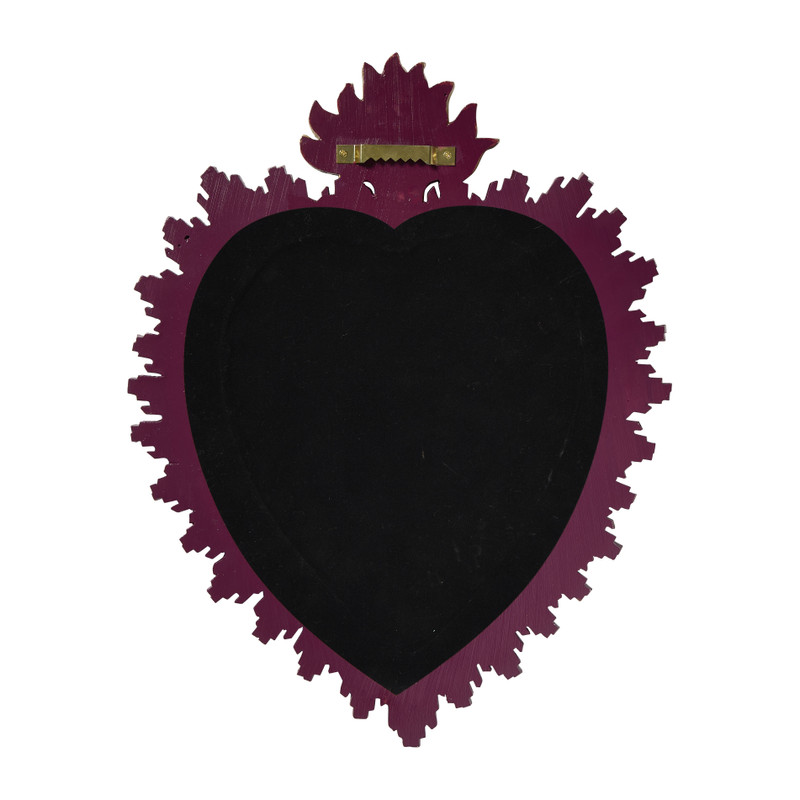 Spiegel hart - bordeauxrood/goudkleurig - 39x33 cm