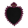 Spiegel hart - bordeauxrood/goudkleurig - 39x33 cm