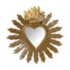 Spiegel hart - bruin/goud - 28x27 cm