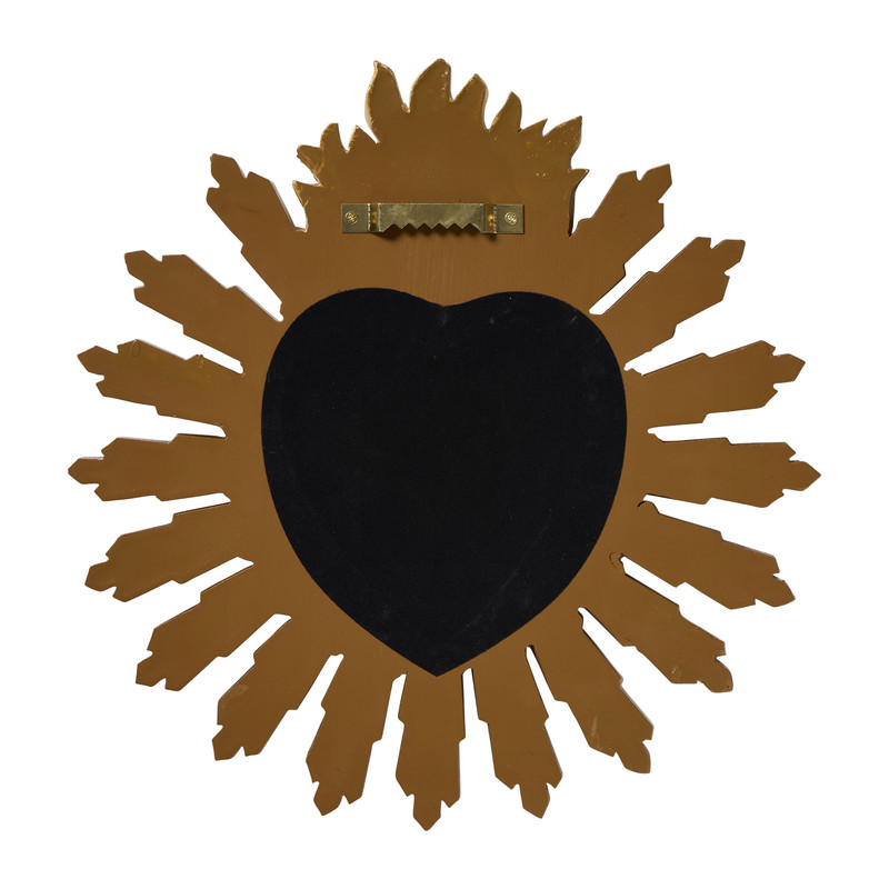 Spiegel hart - bruin/goud - 28x27 cm