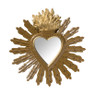 Spiegel hart - bruin/goud - 28x27 cm