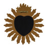 Spiegel hart - bruin/goud - 28x27 cm