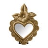 Spiegel hart bloemen - goud - 30x21 cm