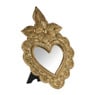 Spiegel hart bloemen - goud - 30x21 cm