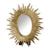 Spiegel zon ovaal - goud - 31x27 cm