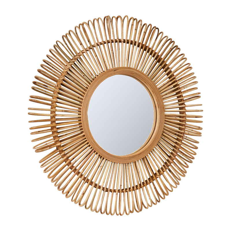 Zonnespiegel bamboe rand - ⌀70 cm 