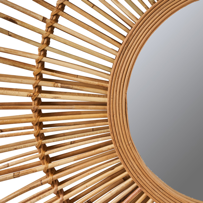 Zonnespiegel bamboe rand - ⌀70 cm 
