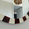 Spiegel streep acryl - bruin/beige - ø50 cm