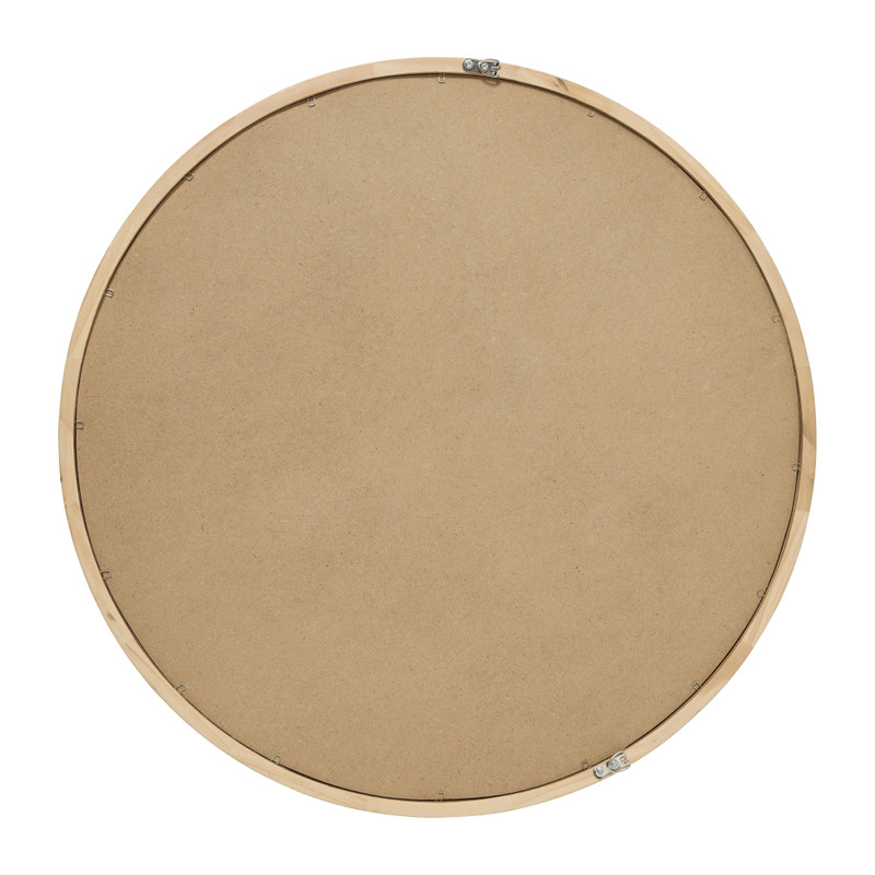 Spiegel met brede rand - bruin - ø60 cm