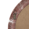 Spiegel steenlook - rood - ø38 cm