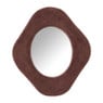 Wandspiegel organisch met stof - rood - 3.5x4.5 cm