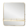 Spiegel met plankje - goud - 40x10x43 cm