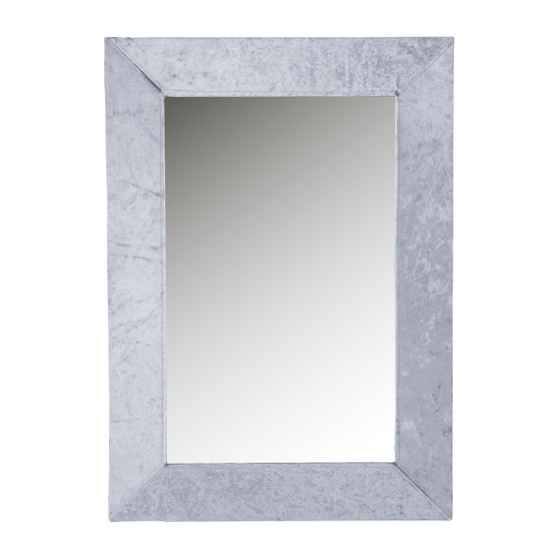 Ontwarren verzoek Illustreren Spiegel fluweel - zilver grijs - 50x70cm | Xenos