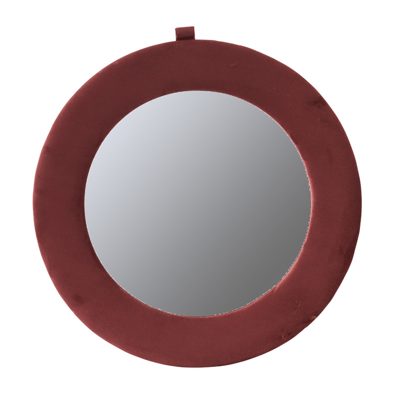 Spiegel pink velvet - ø34 cm