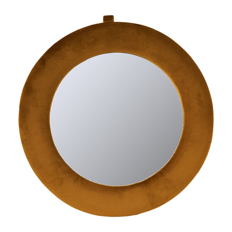 Spiegel yellow velvet - ø34 cm