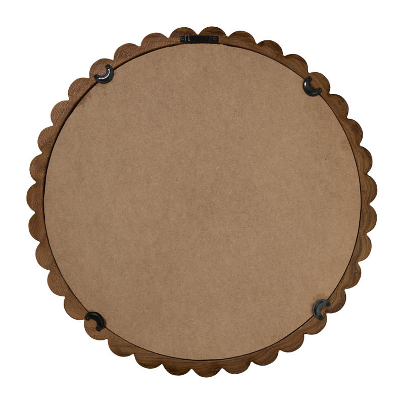 Spiegel bolletjes d37 cm - bruin - 37x37x2 cm