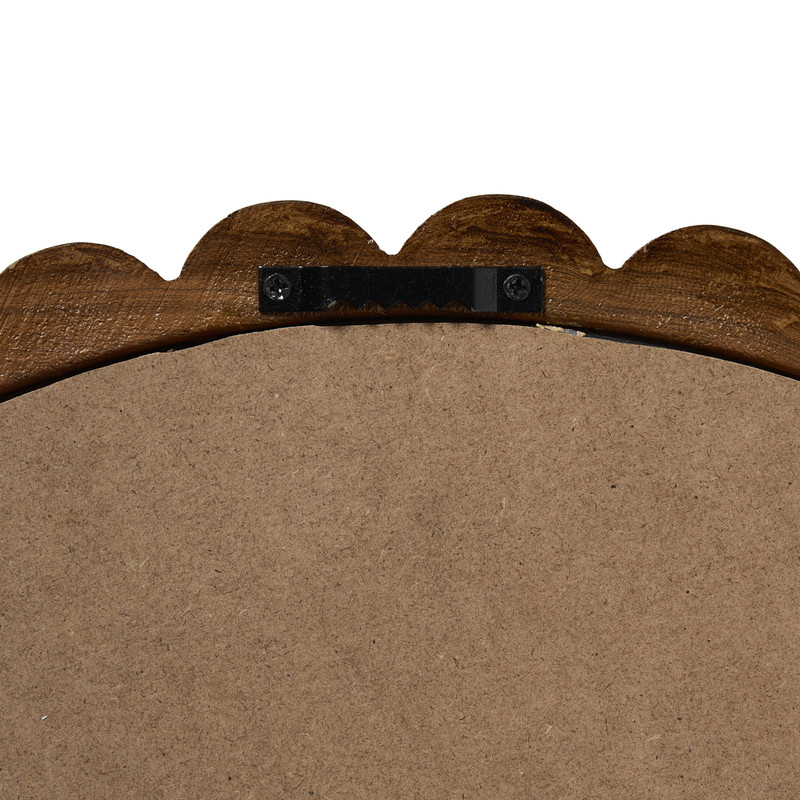 Spiegel bolletjes d37 cm - bruin - 37x37x2 cm