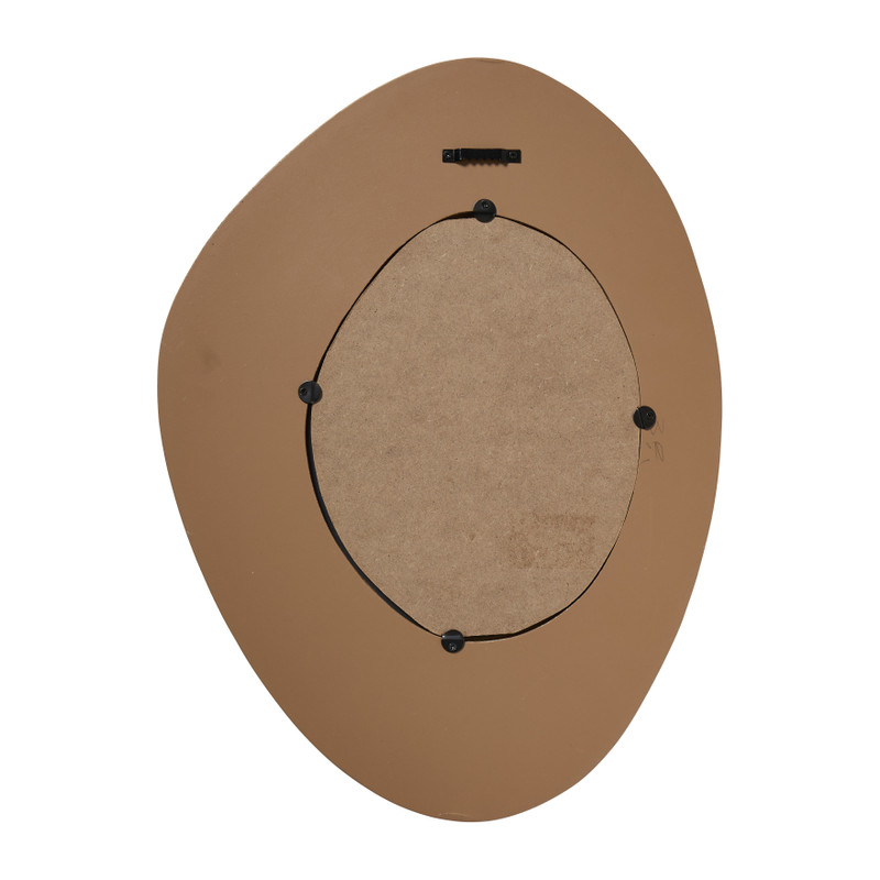 Spiegel relief streep - bruin - 40x29.5x1.5 cm