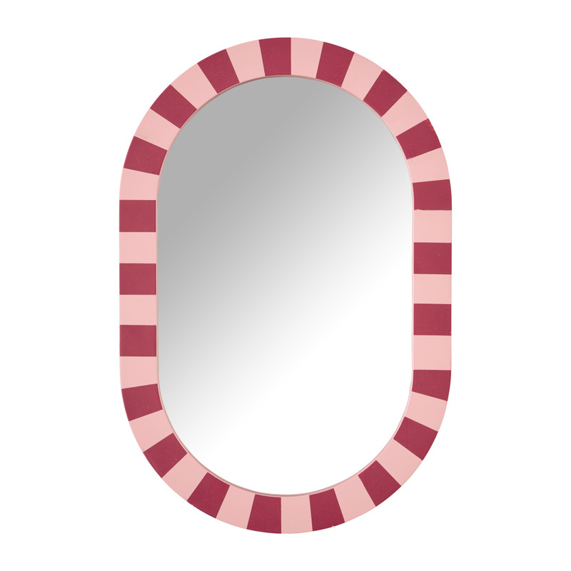 Spiegel streep / - rood - 35x1.5x52.5 cm