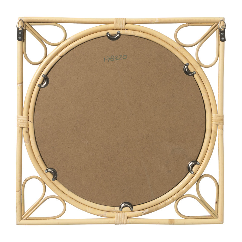 Spiegel bombay - rotan - 50x50x1.6 cm