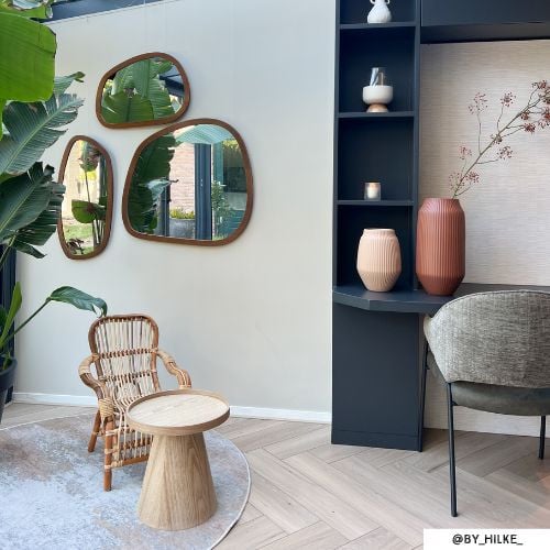 Spiegel organic - bruin - 69x73 cm