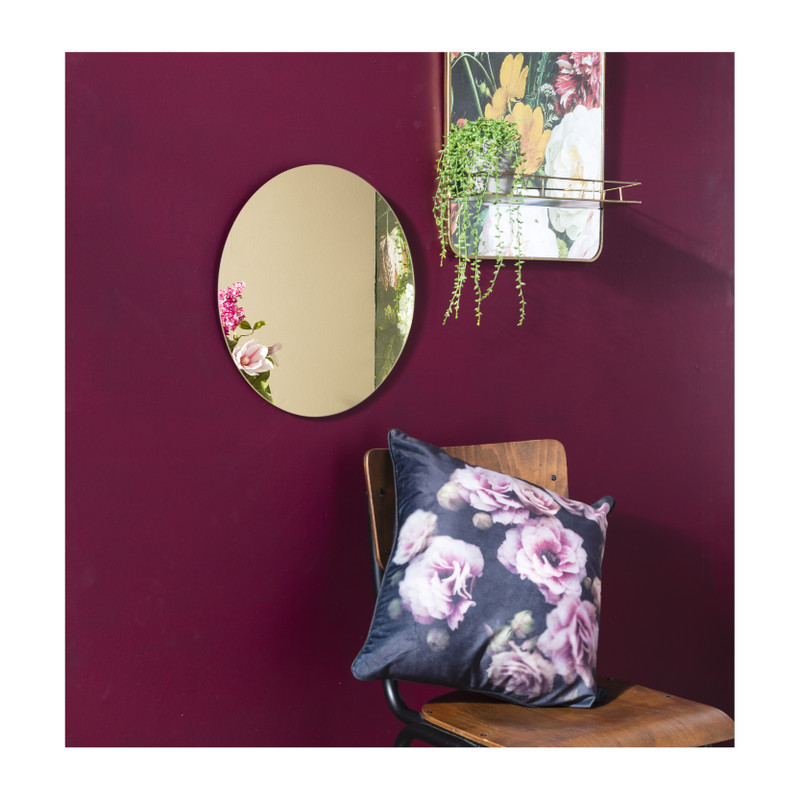 Plakspiegel goldglass - goudkleurig - 40 cm 