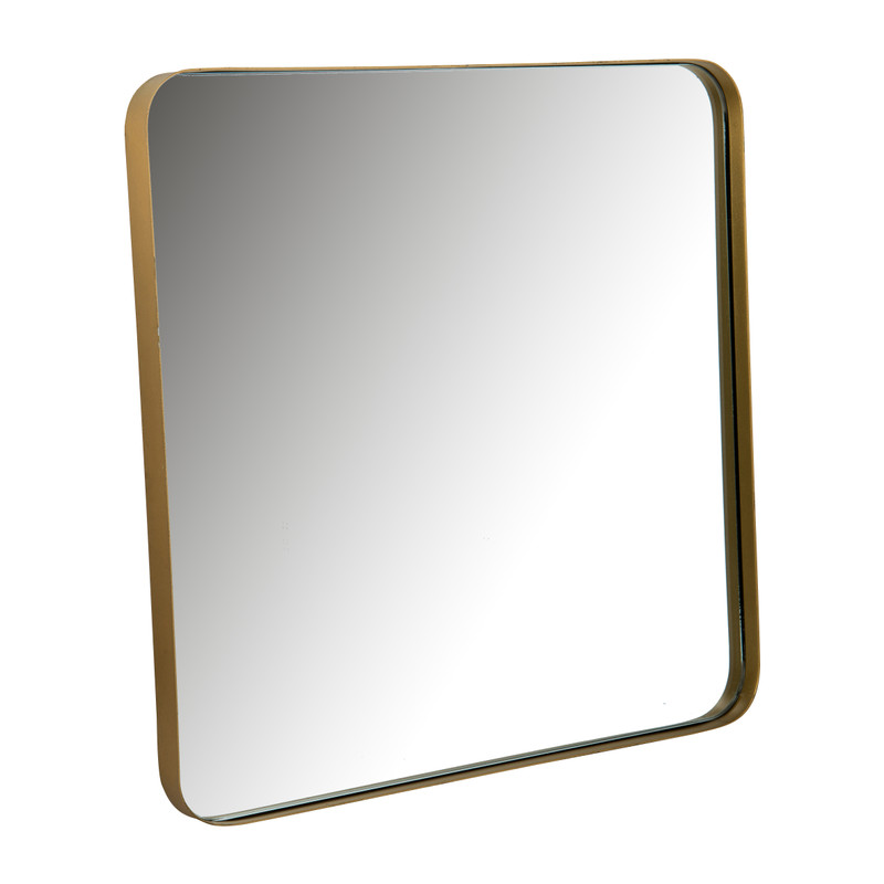 Spiegel metaal - goudkleurig - 40x40 cm