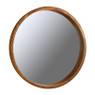 Spiegel rond met houten lijst - bruin - ø76 cm