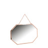 Spiegel 6-kantig - koperkleur - 20x30 cm
