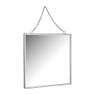 Spiegel 4-kantig - zilverkleurig - 30x30 cm