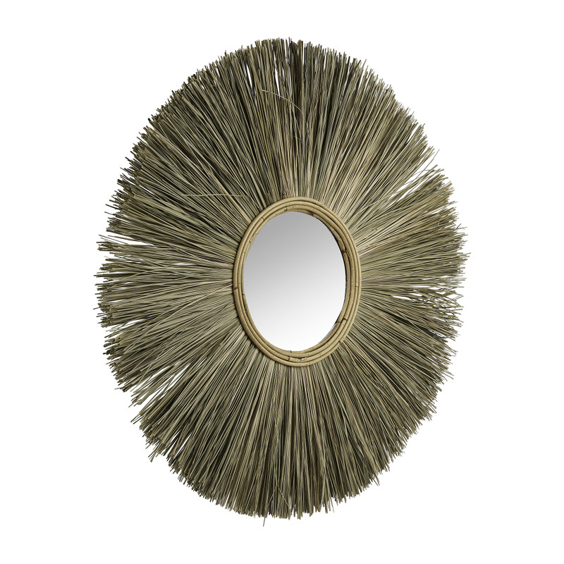 Zonnespiegel met stro rand - ø78 cm